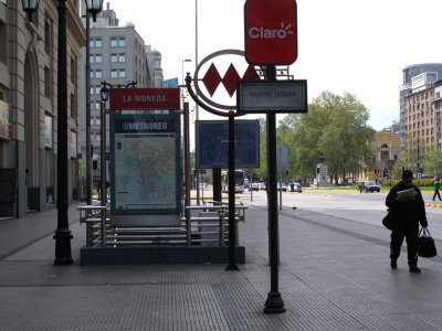 Metro station along O'Higgin's Lib.Ave