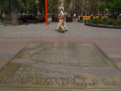 Plaza de Armas, Plaque before National History Museum