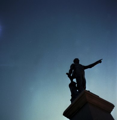 Statue Overlooking Adelaide from the lookout