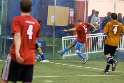 Stewie taking a shot (i believe this was a goal).