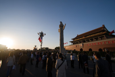 First day, made it to Tian'anmen just in time for sunset and flag lowering.