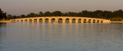 The bridge at sunset.