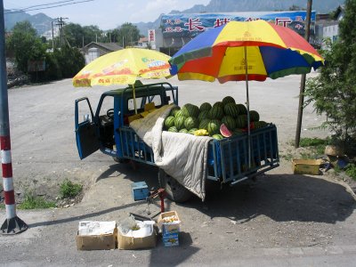 Fruit cart.