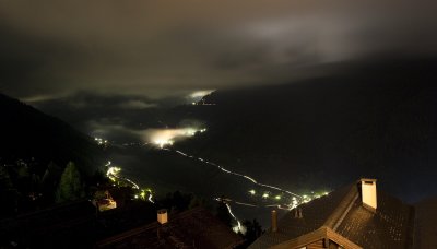 The Val D'Anniviers at night.