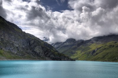 Looking south over Moiry Lake.