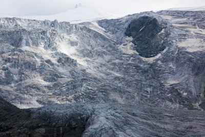 Moiry Glacier, some of the color starting to show.