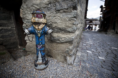 Fire hydrant in Grimentz.