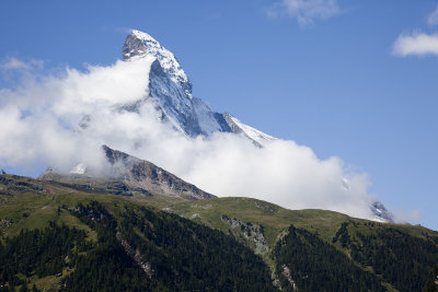 First view of the Matterhorn, at Zermatt.
