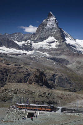 Gornergratbahn and the Matterhorn.
