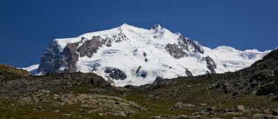 The Monte Rosa Massif.  Tallest mountain in Switzerland.