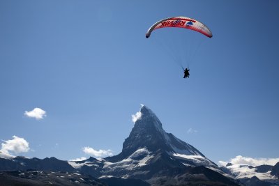 Mom over the Matterhorn.