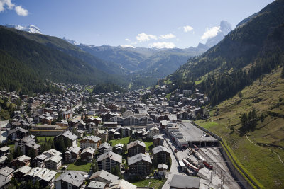 Zermatt, just before landing.