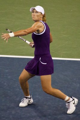 Samantha Stosur waiting for the forehand smash volley.