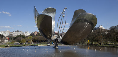 Floralis Generica, Buenos Aires.  It opens and closes with sunrise/sunset!