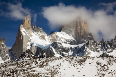 Cerro Fitz Roy, sometimes called The Smoking Mountain because of this characteristic cloud.
