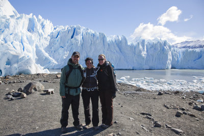 All three of us at the Perito Moreno Glacier.
