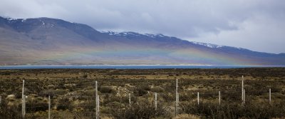 Rainbow over Lago Sarmiento, Torres del Paine National Park.