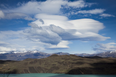 Lenticular cloud formations, Torres del Paine National Park.