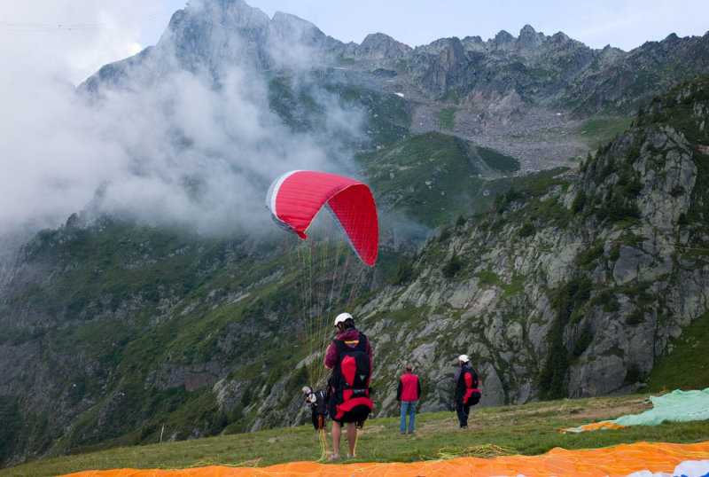 Paragliding at Plan Praz