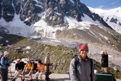 Getting ready to walk the Grand Balcon Nord from Plan du Midi to Montenvers (Mer de Glace)