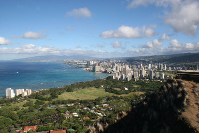 View from Diamondhead Volcano