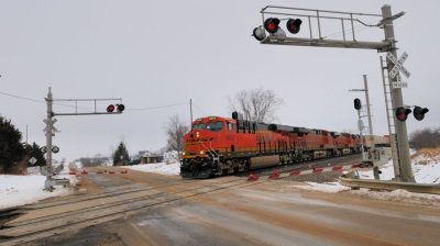 BNSF over the crossing
