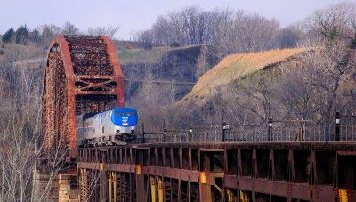 Plattsmouth River Bridge - Amtrak No 6