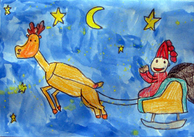 Christmas card, Helen Yu, age:6