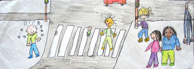 long paper - zebra crossing, Jeri, age:8
