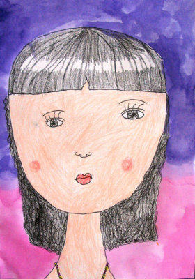 self-portrait, Victoria, age:6