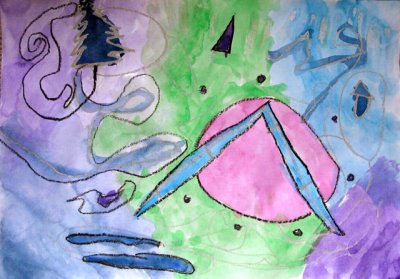 abstract painting, Jasmine, age:5.5