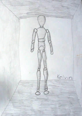 figure drawing, Kelvin Su, age:7