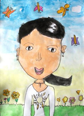 self-portrait, Sophia Ying, age:6