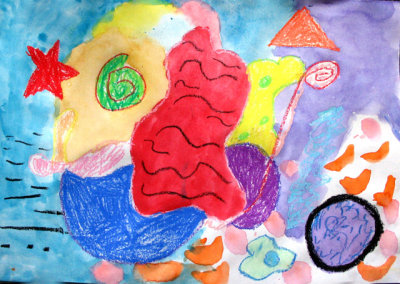 abstract painting, Celina, age:6.5