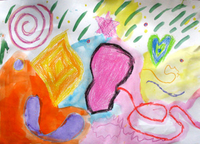 abstract painting, Grace, age:6.5