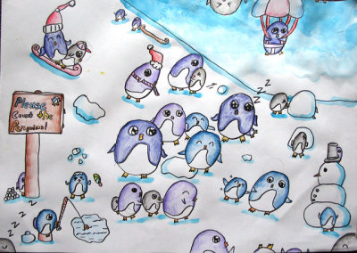 please count the penguins, Isabel, age:7