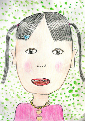 self-portrait, Christine, age:6