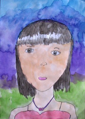 self-portrait, Victoria, age:6.5