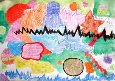 abstract painting, Christine, age:6.5