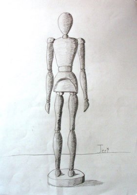 figure drawing, Jeri, age:9