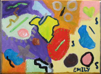 abstract painting, Emily, age:8.5