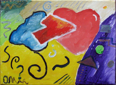 abstract painting, Omar, age:10.5