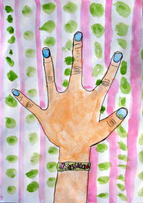 my hand, Jessica, age:7.5