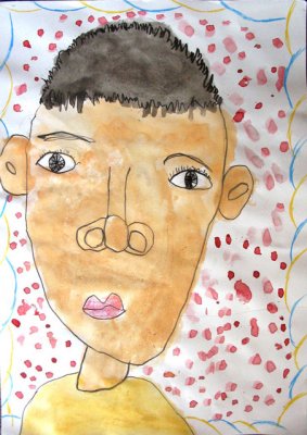 self-portrait, Duncan, age:8