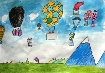 hot air balloon, William, age:8