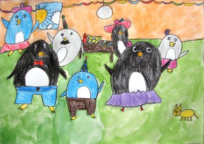 penguin party, Regina, age:6.5