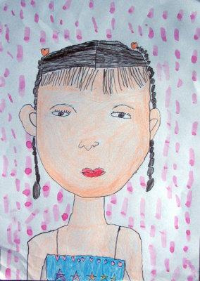 self-portrait, Selina, age:5.5