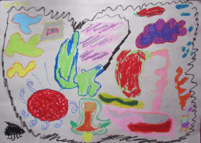 abstract painting, Sophia He, age:6.5