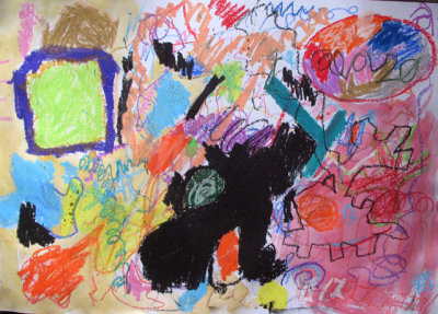 abstract painting, Crystal, age:6.5