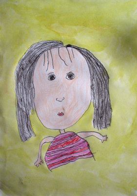 self-portrait, Peggy, age:4